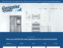 Tablet Screenshot of gonzalezappliances.com